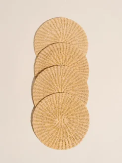 The Woven Coaster in Sand, Set of 4