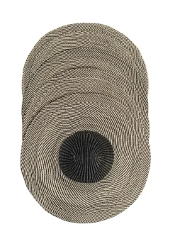The Woven Placemat in Natural Black, Set of 4