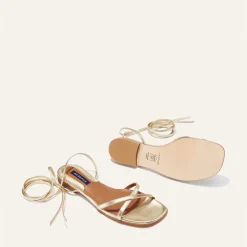 The Wrap Sandal in Champagne