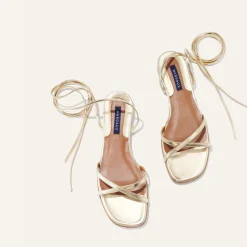 The Wrap Sandal in Champagne