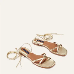 The Wrap Sandal in Champagne