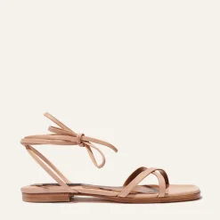 The Wrap Sandal in Rose Nappa