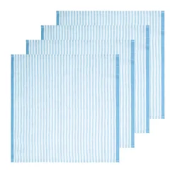 Ticking Stripe Napkin in Sky, Set of 4