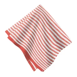 Ticking Stripe Napkin in Tomato, Set of 4