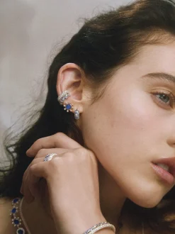 Tidepool Ear Cuff in Sapphire