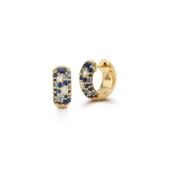 Tidepool Huggie Hoops in Sapphire