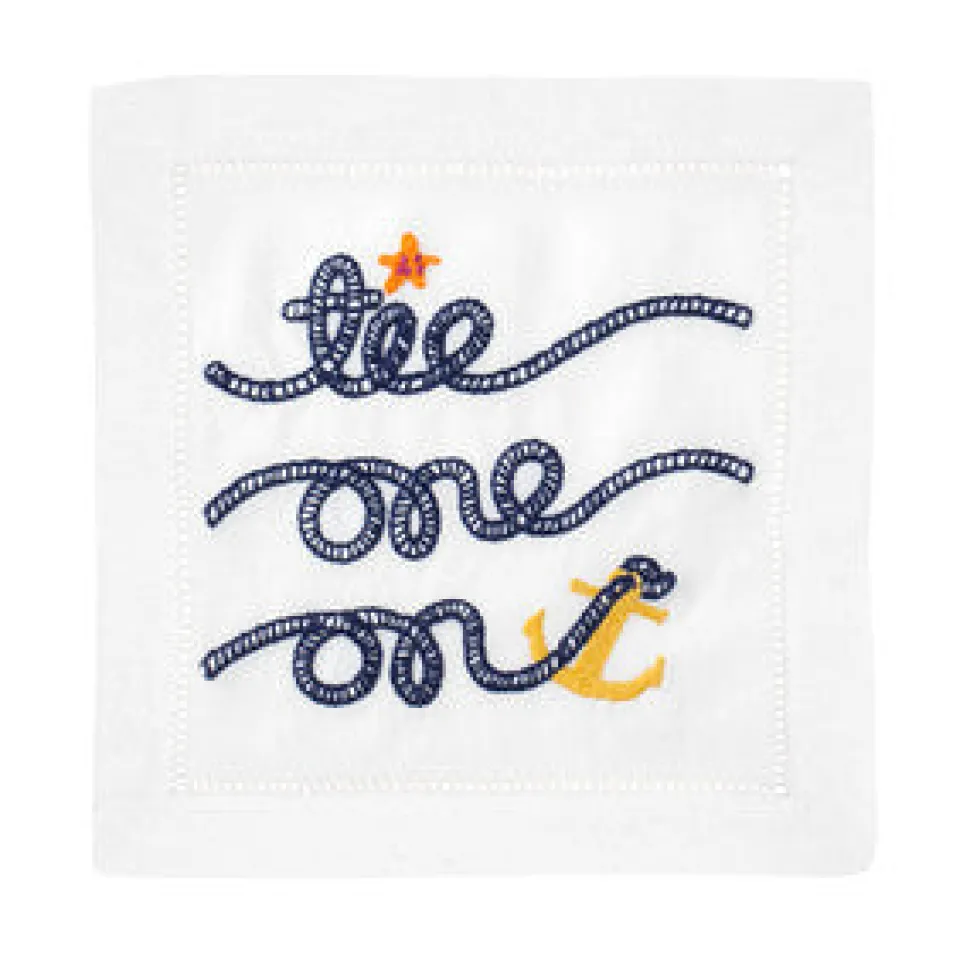 Tie One On Cocktail Napkins, Set of 4