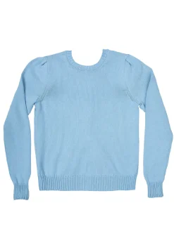 Tie-Back Puff Sleeve Crew