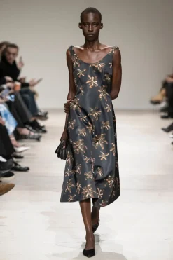 Tippi Dress in Chocolate Floral On Black Genzianella