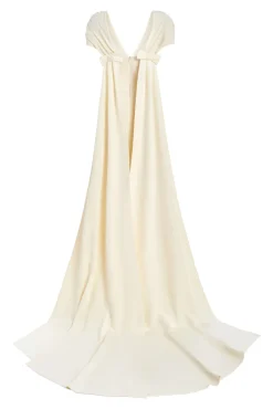 Titania Ivory Gown With Shoulder Trains