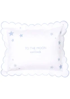 To the Moon Stars Mini Pillow in Cloud