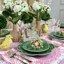 Toile de Jouy Birds Pink Tablecloth