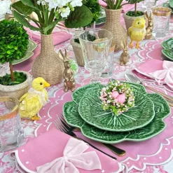 Toile de Jouy Birds Pink Tablecloth