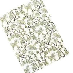 Toile de Jouy Birds Tablecloth in Sage