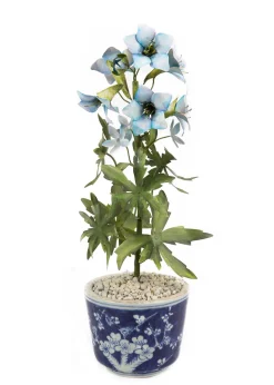 Tole Flower Potted Delphinium
