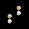 Tori Earrings in Gold & White