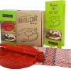 Tortilla Press Kit in Red Cast Iron with Servilleta