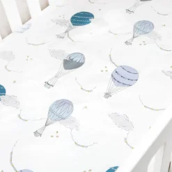 Touch The Sky Crib Sheet in Blue
