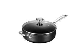 Toughened Nonstick PRO 4-1/4 qt. Saute Pan with Helper Handle & Glass Lid