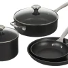 Toughened Nonstick PRO 6-Piece Set (8" Fry Pan, 10" Fry Pan, 3 qt. Saucepan w/Lid, 4.25 qt. Saute Pan w/Lid)