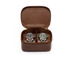 Travel Watch Case No. 257 in Vintage Chestnut Leather