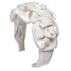 Triple Rosette Faille Headband