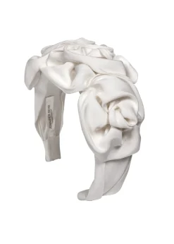 Triple Rosette Faille Headband