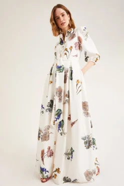 Trixie Floor Length Silk Shirt Dress x Marieluise Bantel