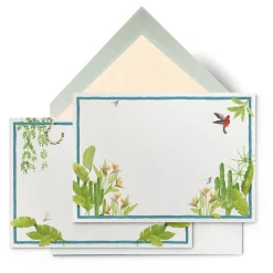 Tropical Escape Stationery Cards, Personalized Set of 50