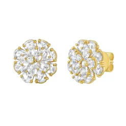 Tuberose Diamond Stud Earrings