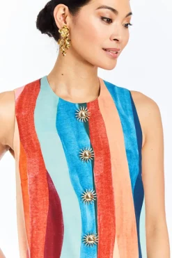 Tuesday Shift Mini Dress in Abstract Autumn