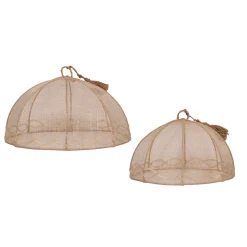 Tuileries Garden Mesh Round Food Cover in Natural, Set of 2