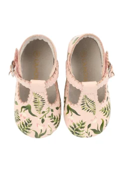 Tulip & Fern Hand-Painted Baby Shoes