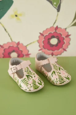 Tulip & Fern Hand-Painted Baby Shoes