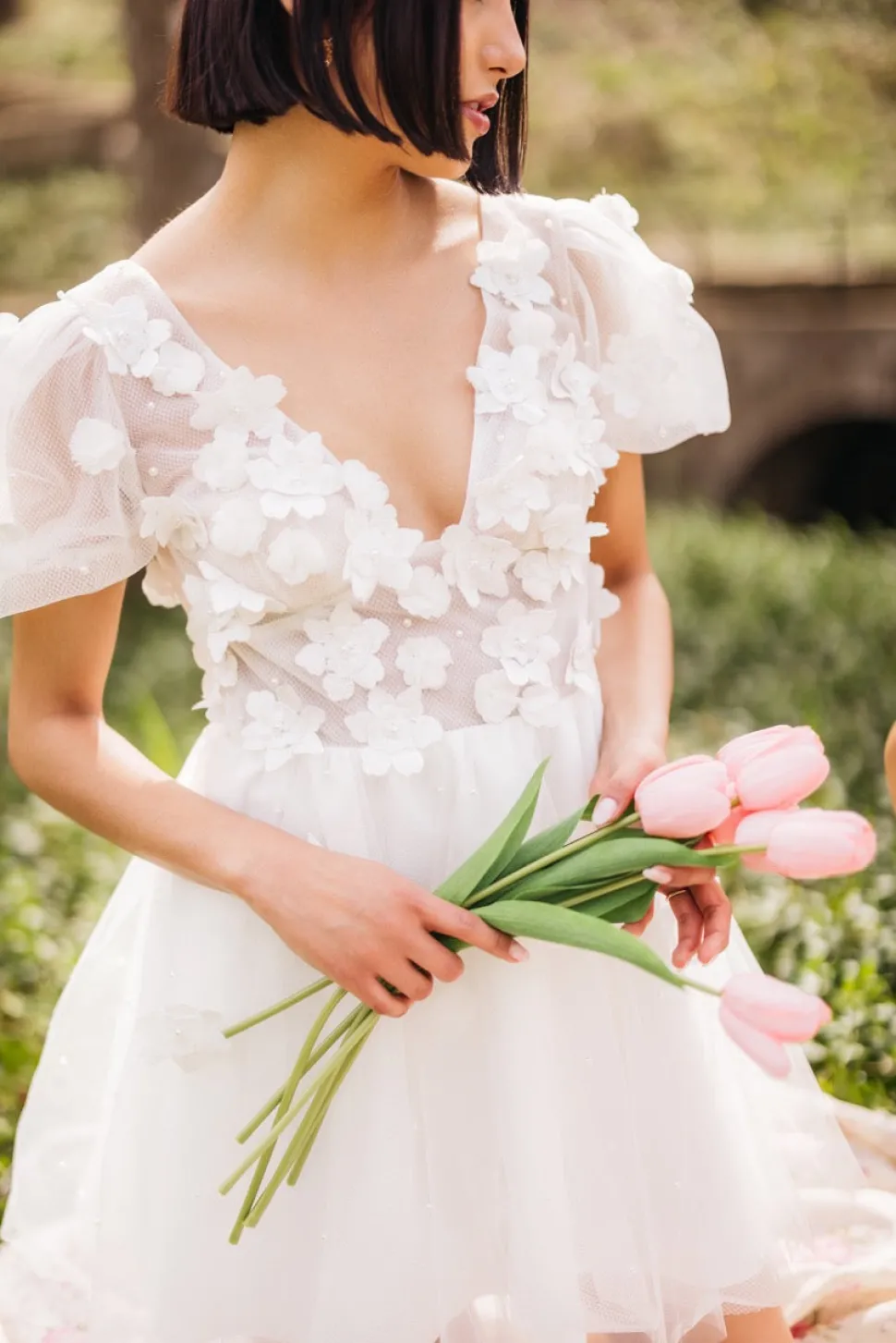 Tulip Dress in Ivory