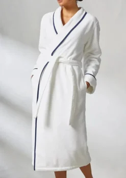 Turkish Plush with Piping Bathrobe