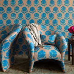 Turquoise Daisy Suzani Pillow