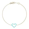 Turquoise Heart Charm Bracelet