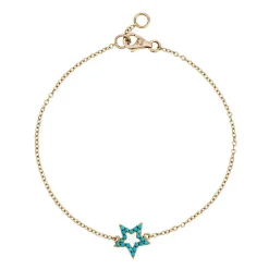 Turquoise Star Charm Bracelet