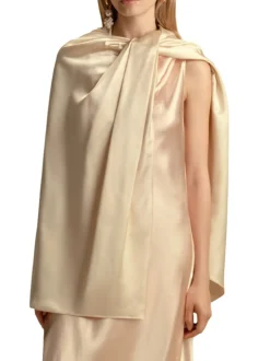 Twist Capelet in Champagne