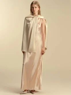 Twist Capelet in Champagne