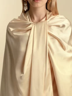 Twist Capelet in Champagne