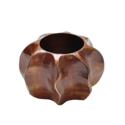 Twist Napkin Ring in Brown & Gold, Set of 4
