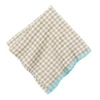 Two-Tone Gingham Napkins in Natural & Aqua, Set of 4