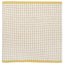 Two-Tone Gingham Napkins in Natural & Aqua, Set of 4