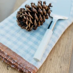 Two-Tone Gingham Napkins in Lime & Aqua, Set of 4