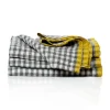 Two-Tone Gingham Napkins in Grey & Dijon, Set of 4
