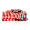 Two-Tone Gingham Napkins in Orange & Aqua, Set of 4