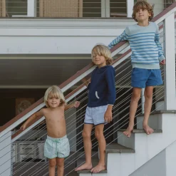 Unisex Blue Stripe Knit Sweater