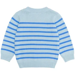 Unisex Blue Stripe Knit Sweater